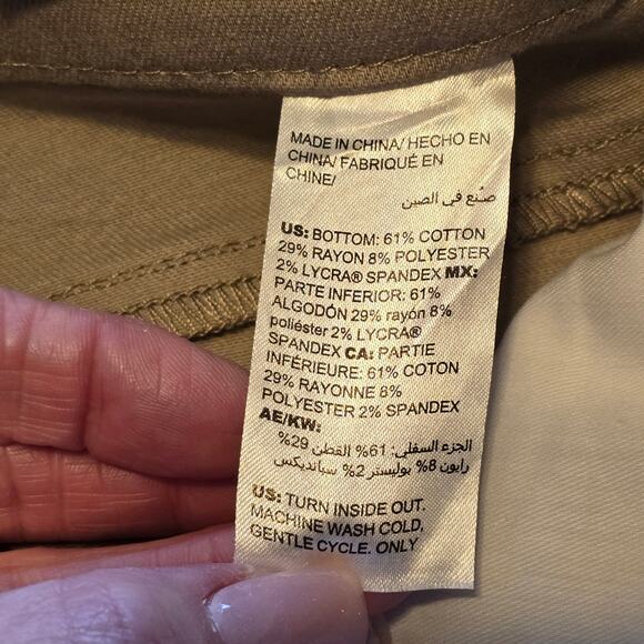 Chicos So Slimming Girlfriend Slim Leg Ankle Jeans Size 4R Light Brown Causal - Picture 5 of 14